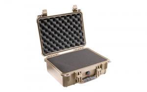Pelican 1450 Protector, Tan, Hard Case, Interior 14.66"x10.24"x6.12", Watertight, Crushproof, Dustproof 1450-000-190