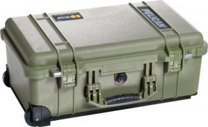 Pelican 1510 Carry On 22x13x9in Wheeled Protector Case, OD Green, No Foam 1510-001-130