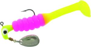 Road Runner Slabalicious Jig w/Spinner, 1 Rig Bait, 1 Body, Chartreuse/Electric/Chartreuse, 1/16oz, 702-078