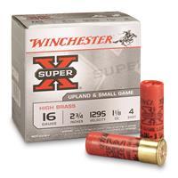 Winchester, Super-X High Brass Game Loads, 16 Gauge, 2 3/4&amp;quot; 1 1/8 ozs., 25 Rounds