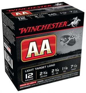 Winchester AA Target 12GA 2.75 Inch  #7.5 Shot 250 Shells