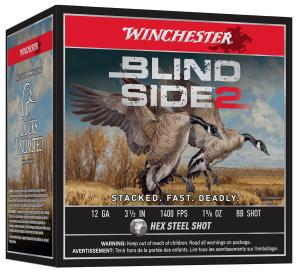 Winchester Ammo XBS12LBB Blind Side 2 12 Gauge 3.50 in 1 5/8 oz 00 Buck Shot 25 Bx/ 10 Cs