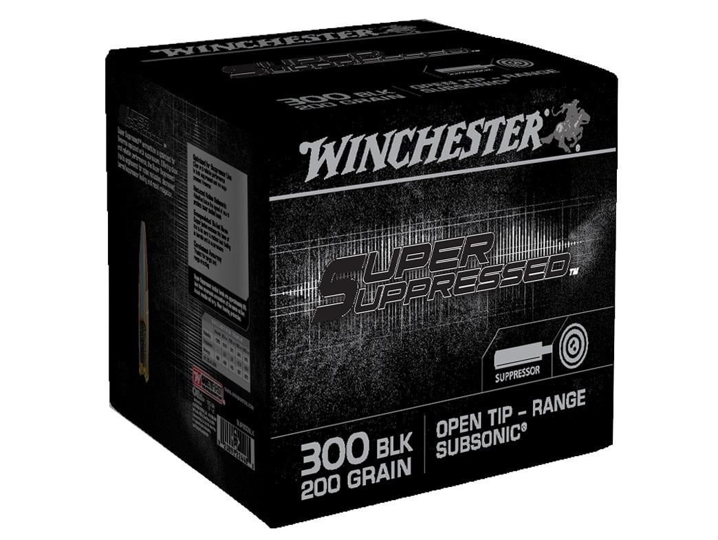 Winchester Ammo 300 BO Super Supressed FMJOT 200gr Subsonic 125rd