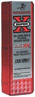 Winchester Super-X .22LR 40GR Plated Round Nose 100rds