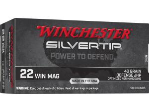 Winchester Silvertip Ammunition 22 Winchester Magnum Rimfire (WMR) 40 Grain Jacketed Hollow Point - 685689