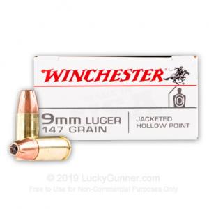 9mm - 147 Grain JHP - Winchester - 500 Rounds