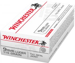 Winchester Ammunition 9MM 115GR FMJ 50Rds