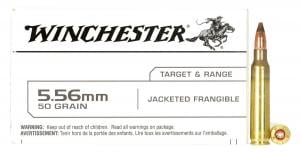 Winchester Ammunition Target and Range Jacketed Frangible 5.56 50gr 20rds