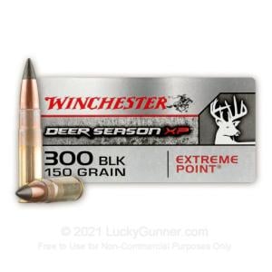 Winchester Deer Season XP .300 Blackout Ammunition 200 Rounds PT 150 Grains X300BLKDS