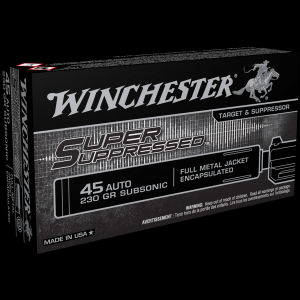 Winchester Super Suppressed .45 ACP Subsonic Ammunition