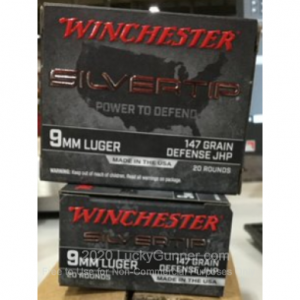 9mm - 147 Grain JHP - Winchester Silvertip - 200 Rounds