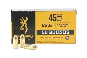 Browning Ammunition Training & Practice FMJ 45ACP 230gr 50rd