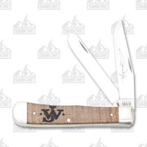Case John Wayne Natural Curly Maple Smooth Trapper