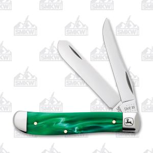 Case John Deere Smooth Green Pearl Kirinite Mini Trapper
