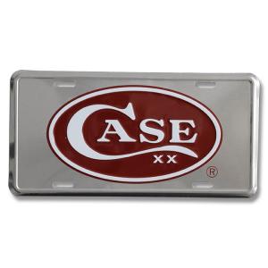 Case Red Oval License Plate