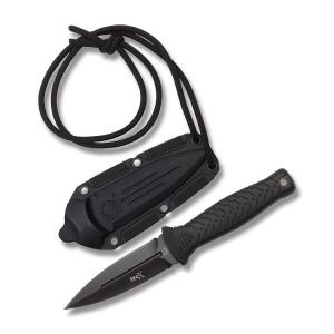 Tec X Harley Davidson FB-2 Boot Knife with Glass Reinforced Nylon Handles and Black Coated Dagger Plain Edge Blades Model 52162