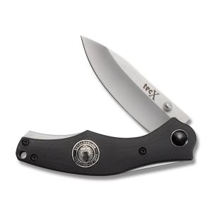 Tec X Harley Davidson Assisted Opener Framelock AO-3 with Black G-10 Handles and 440 Stainless Steel 3" Spear Point Plain Edge Blades Model 52196