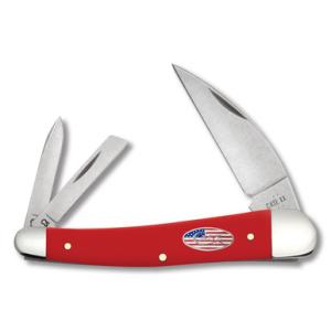 XX American Workman Carbon Steel Red Synthetic Seahorse Whittler Folding CA73938 Knife