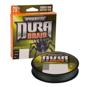 Spiderwire DuraBraid Superline, 0.016in/0.41mm, 65lb/29.4kg, 300yd/274m, 17lb, Moss Green, SDB65G-300