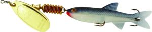 Mepps Comet Mino In-Line Spinner, 3in, 7/16 oz, Gold Blade with Shad Mino, Floating, C4M G