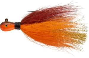 Mepps Bucktail Jig, Brown/Orange, 1/4oz, MBJ14 BROR