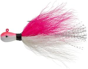 Mepps Bucktail Jig, Pink/White, 1/4oz, MBJ14 PKWH