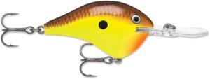 Rapala Dives-To 08 Lure, Chartreuse Brown, DT08CTB