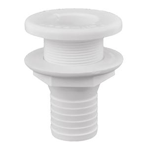 Attwood Marine Plastic Thru-Hull Fitting - 1-1/2 - White, 3875-3