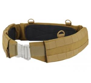 Condor Slim Battle Belt w/ Removable Anti-Slip Rubberized Pads, Coyote Brown, Small, 121160-498-S