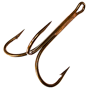 Mustad Treble Hooks - Bronze