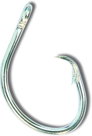 Mustad Classic Circle Hook, Curved In Point, 2X Strong, Ringed Eye, Duratin, Size 10/0, 2 per Pack, 39960ST-DT-10/0-2