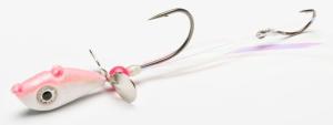 Mustad Walleye Death Spinner, Pink/White, 1/4oz, WSJ-14-PW-1