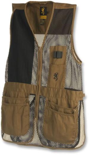 Browning Trapper Creek Mesh Shooting Vests, Clay/Black, M, Right Hand 3050266802