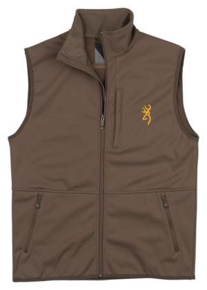 Browning Soft Shell Vest - Mens, Major Brown, Small, 3053109801
