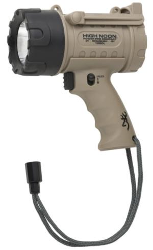 Browning High Noon Power Pro Compact Rechargeable LED Spotlight, 1250 Lumens, FDE, 3717000