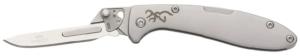 Browning Stainless Scalpel Folding Knives, 2.75in, Stainless Steel, Stainless, 3220463