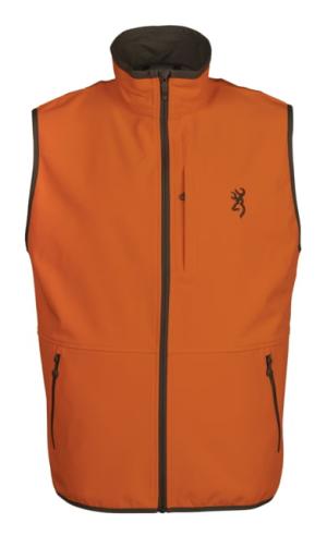 Browning Big Game Opening Day Soft Shell Vest - Mens, 2XL, Blaze, 3050370105