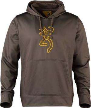 Browning Long Sleeve Tech Hoodie - Mens, Major Brown, 2XL, 3011889805