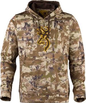 Browning Long Sleeve Tech Hoodie - Mens, Auric Camo, 2XL, 3011883505