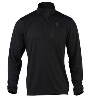 Browning Early Season XL 3/4 Zip Shirt Black 3010569904