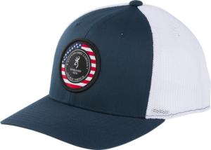 Browning Freedom 110 Mesh Back Circle Patch Cap - Men's, Navy/White, 308590951