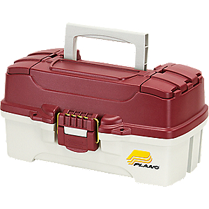 Plano 1-Tray Tackle Box Red Metallic/Off White - Hard Tackle Boxes at Academy Sports