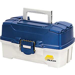 Plano 2-Tray Tackle Box Blue Metallic/Off White - Hard Tackle Boxes at Academy Sports