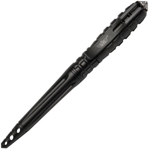 Uzi Tp12bk Tactical Glassbreaker Pen with Black finish and Aluminum Construction