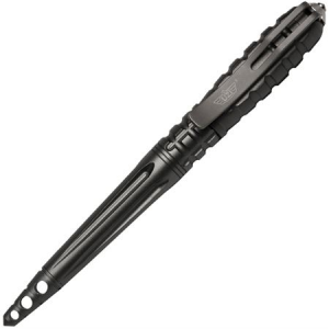 Uzi Knives Tp12gm Tactical Glassbreaker Pen with Gun Metal Gray Finish and Aluminum Construction