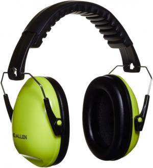 Allen Youth Sound Shield Foldable Safety Earmuffs, 21 dB NRR, ANSI S3.19 & CE EN352-1 Hearing Protection Rated, Black/Chartreuse, One Size, 2327