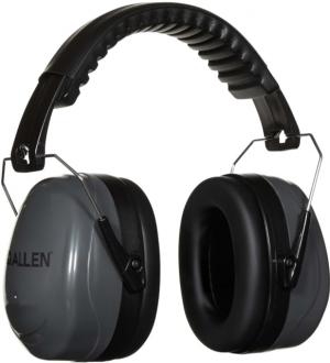 Allen Sound Defender Foldable Safety Earmuffs, 26 dB NRR, ANSI S3.19 & CE EN352-1 Hearing Protection Rated, Black/Gray, One Size, 2336