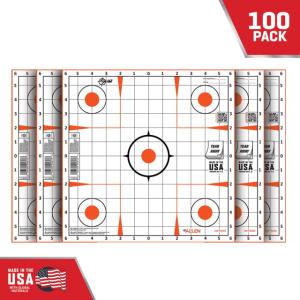 EZ-Aim 15333-100 Sight-In Shooting Target Grid Self-Adhesive Paper Target 12 X