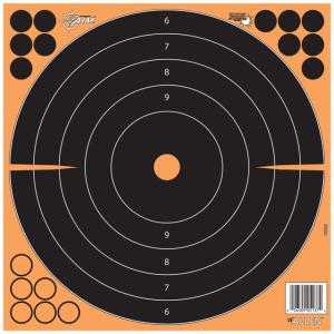 EZ-Aim 15317-25 EZ Aim Splash Paper Bullseye Black/Orange 12 X 12 25 Per Pkg