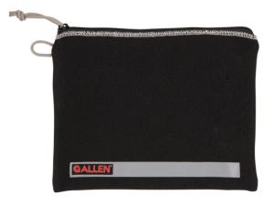 Allen 3628 Pistol Pouch Made Of Black Polyester With Lockable Zippers, ID Label